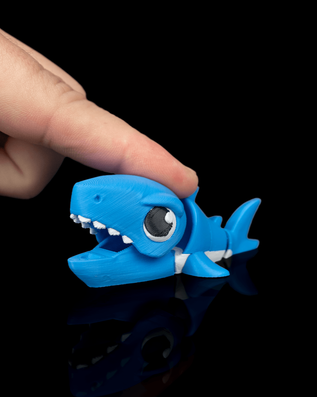 3D Printed Shark Bite Clip — Fidget Fin Finger Toy