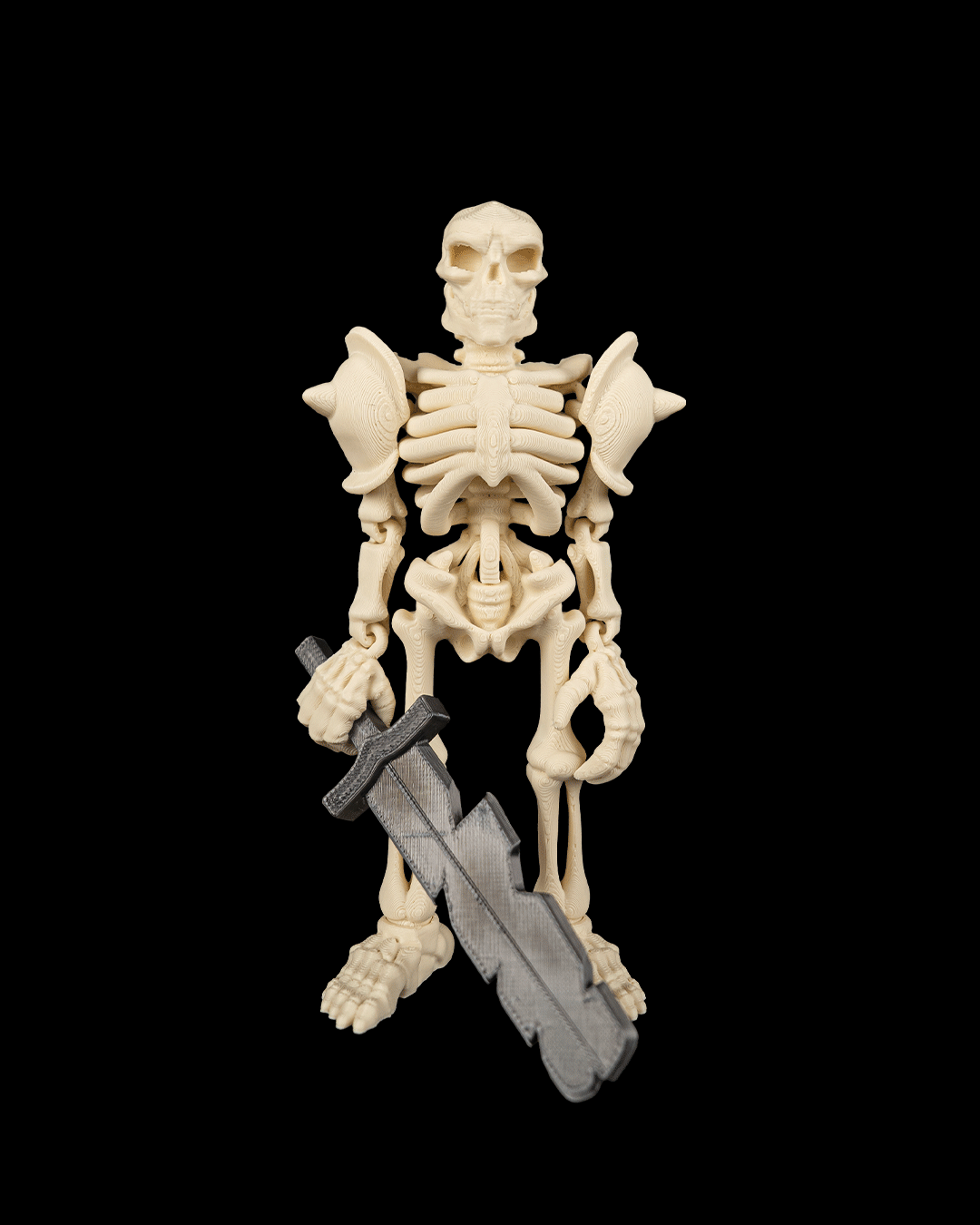 Articulated Skeleton Warrior Figure — Bonecrusher Poseable Miniature