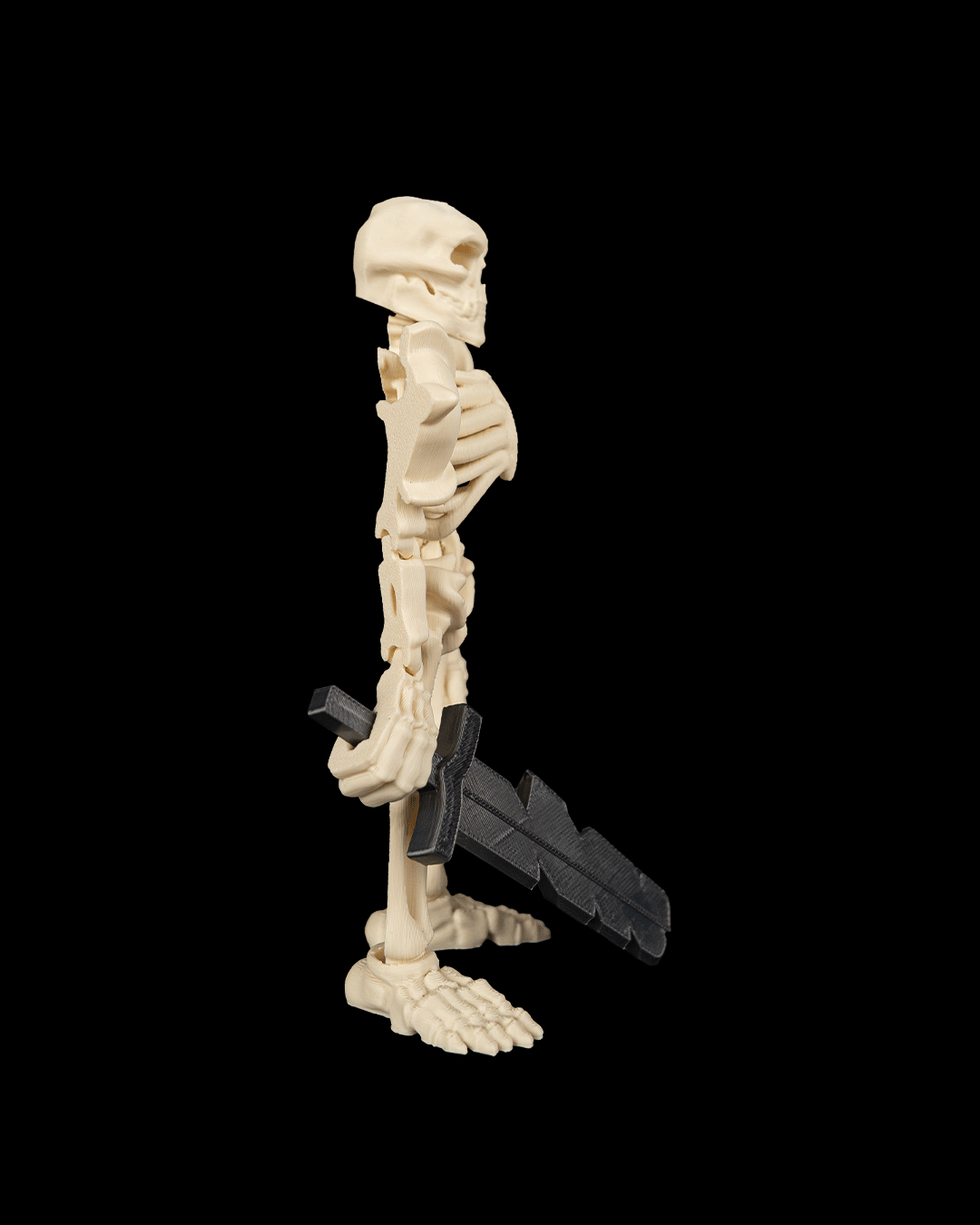 Articulated Skeleton Warrior Figure — Bonecrusher Poseable Miniature