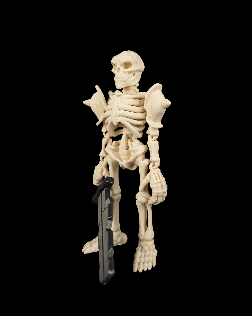 Articulated Skeleton Warrior Figure — Bonecrusher Poseable Miniature