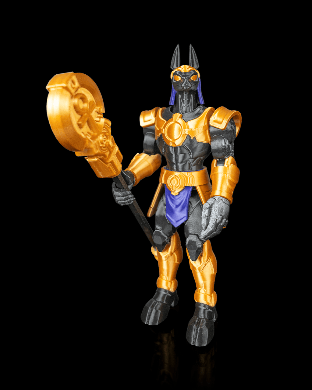 Articulated Mecha Underworld Anubis God Figure — Sci-Fi Egyptian Deity Collectible (20cm)
