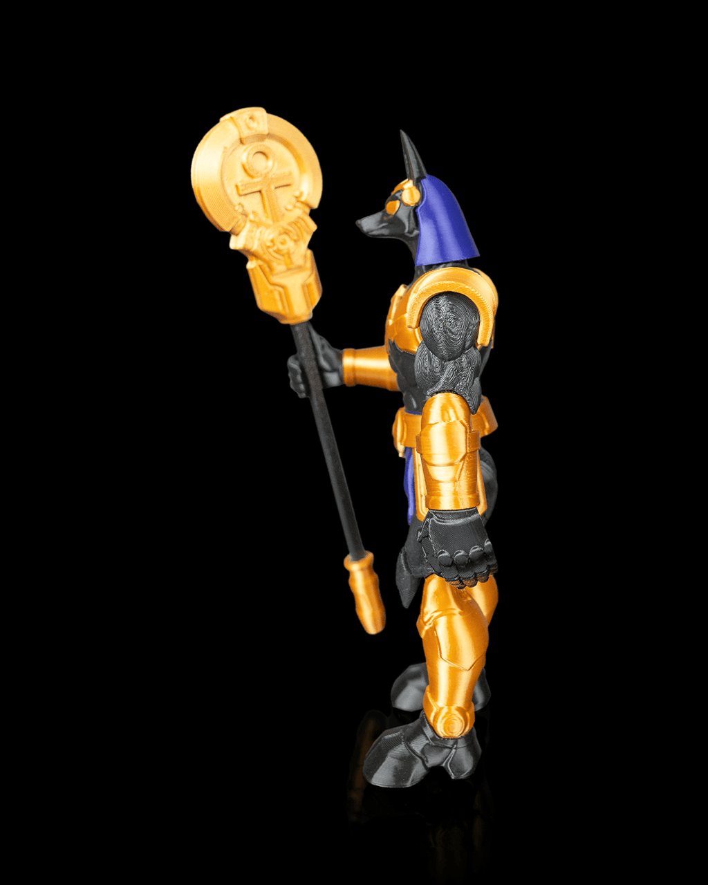 Articulated Mecha Underworld Anubis God Figure — Sci-Fi Egyptian Deity Collectible (20cm)