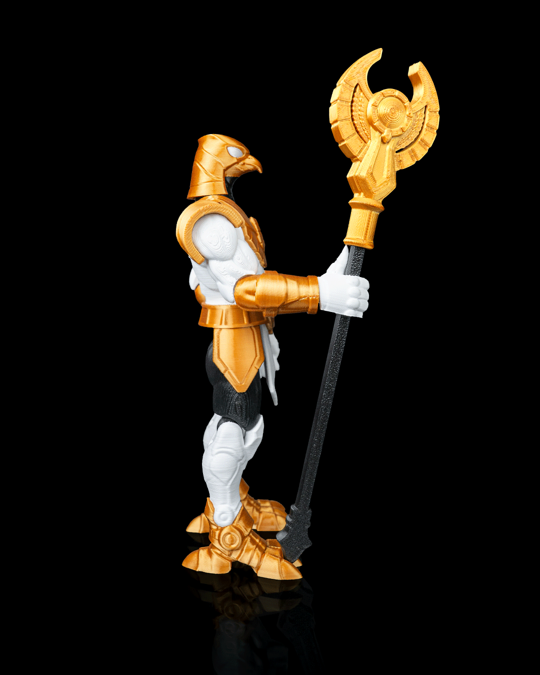 Articulated Mecha Sky Horus God Figure — Sci-Fi Egyptian Deity Collectible (18cm)