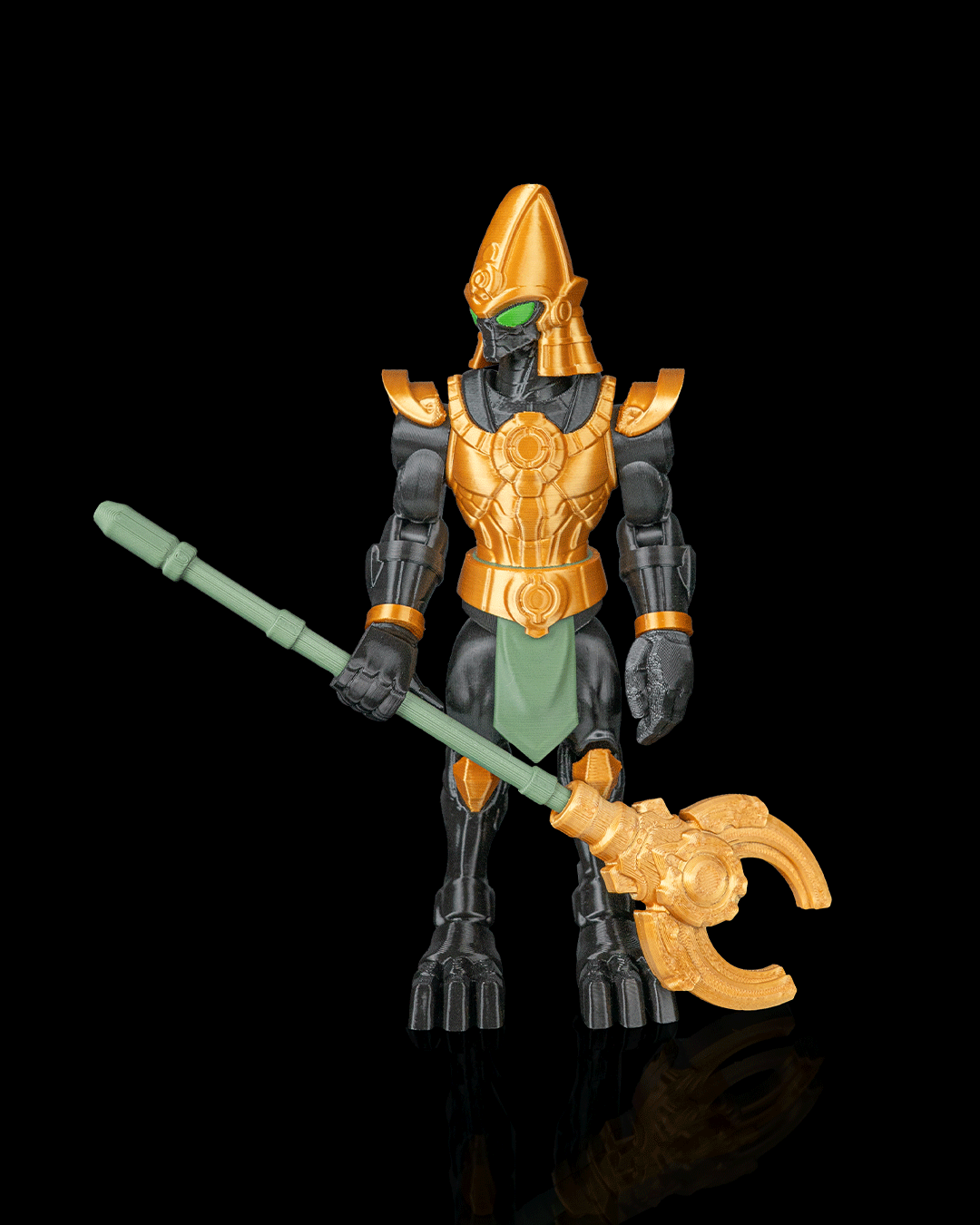 Articulated Mecha Resurrection Osiris God Figure — Sci-Fi Egyptian Deity Collectible (20cm)