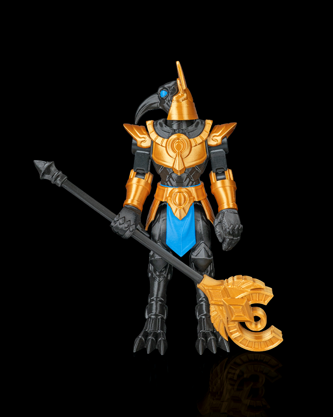 Articulated Mecha Chaos Seth God Figure — Sci-Fi Egyptian Deity Collectible (19cm)