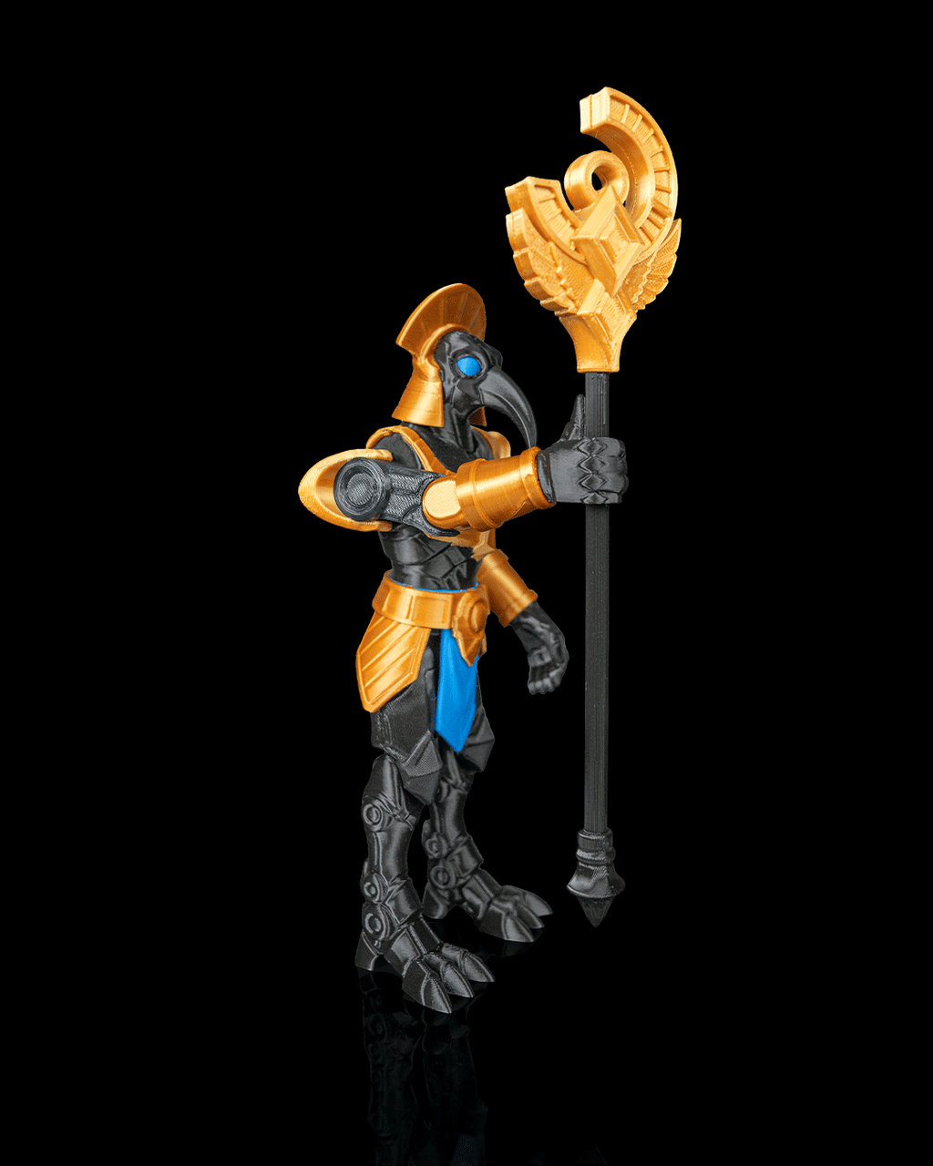 Articulated Mecha Chaos Seth God Figure — Sci-Fi Egyptian Deity Collectible (19cm)