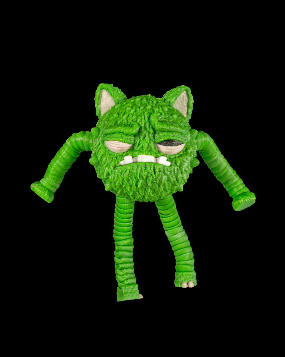 Mibbin — Grumpy Articulated Monster Fidget Keychain / Statuette