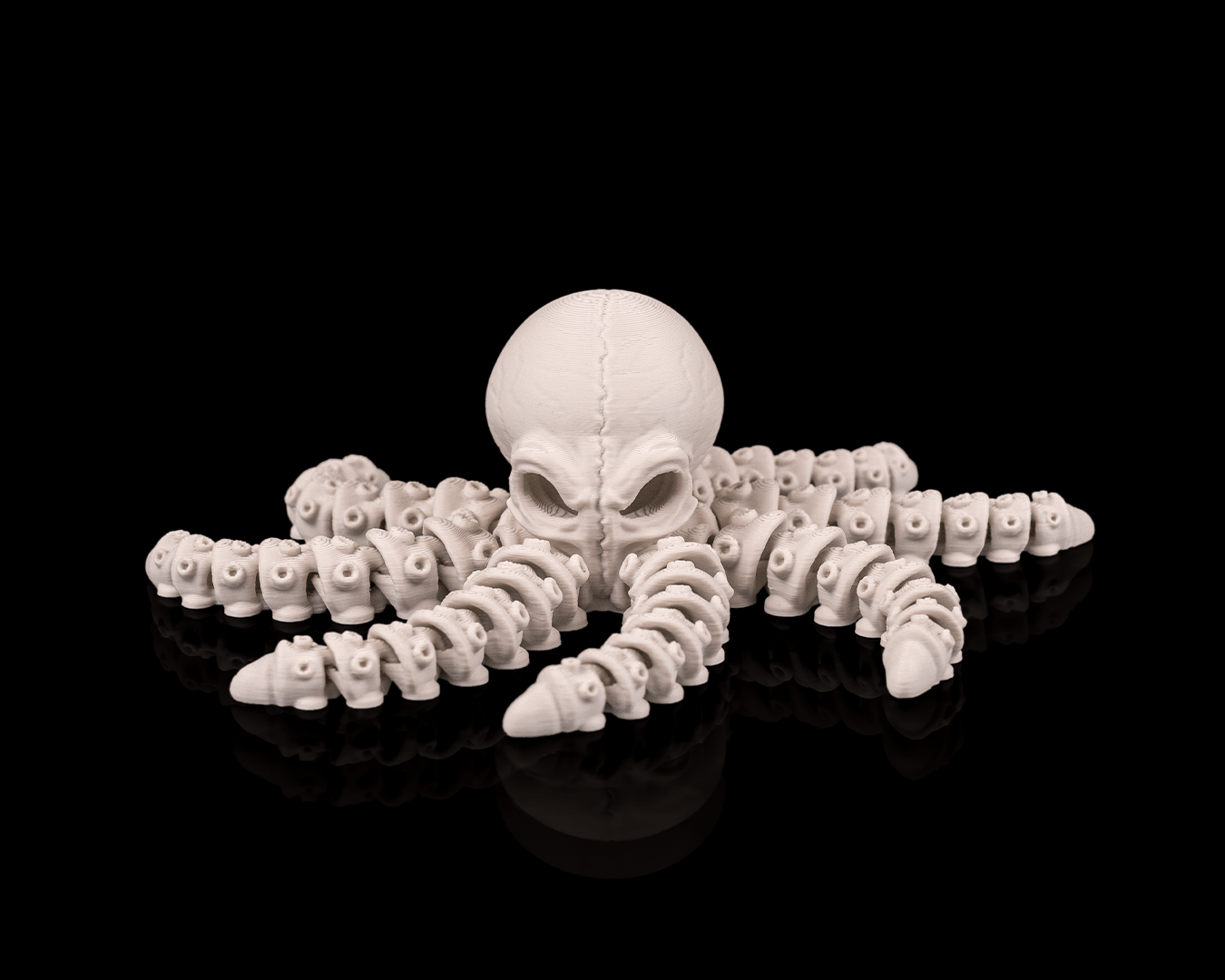 3D Printed Articulated Skeleton Octopus — Poseable Decorative Collectible