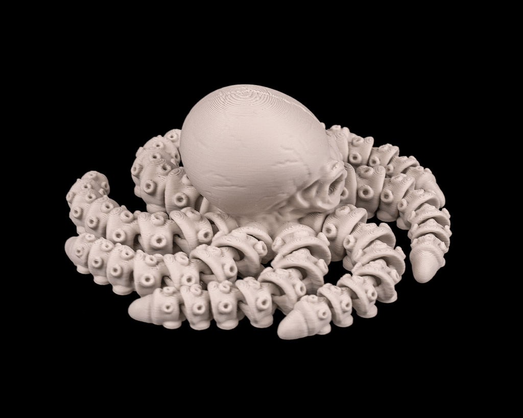 3D Printed Articulated Skeleton Octopus — Poseable Decorative Collectible