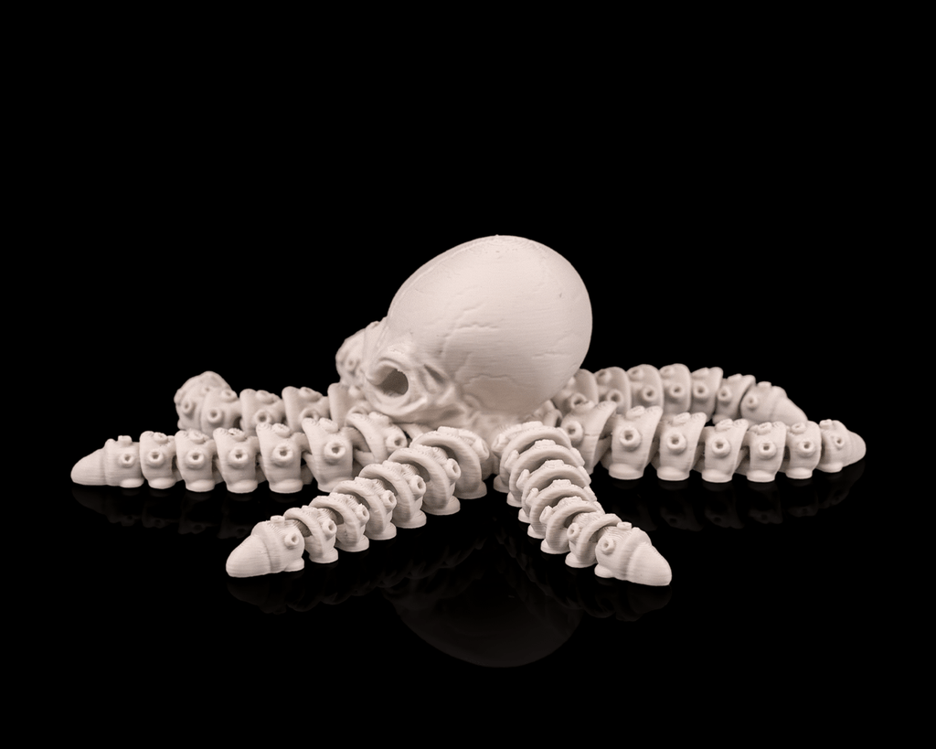 3D Printed Articulated Skeleton Octopus — Poseable Decorative Collectible