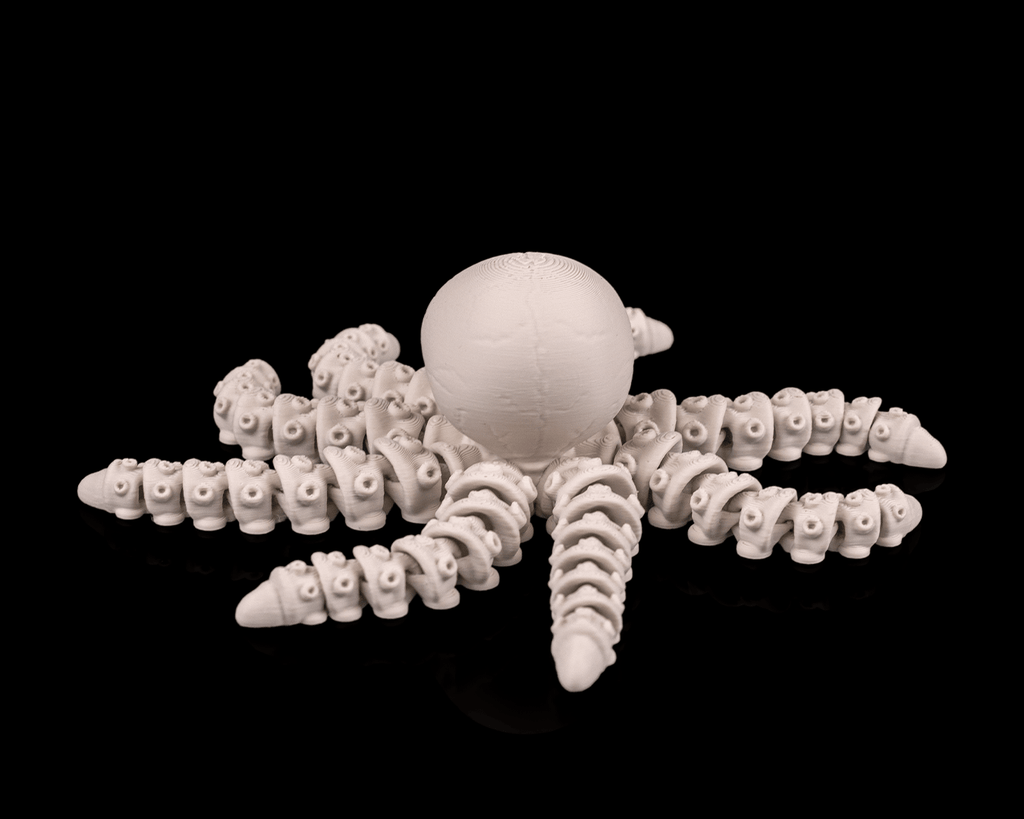3D Printed Articulated Skeleton Octopus — Poseable Decorative Collectible