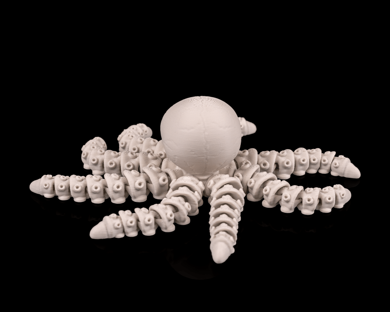 3D Printed Articulated Skeleton Octopus — Poseable Decorative Collectible