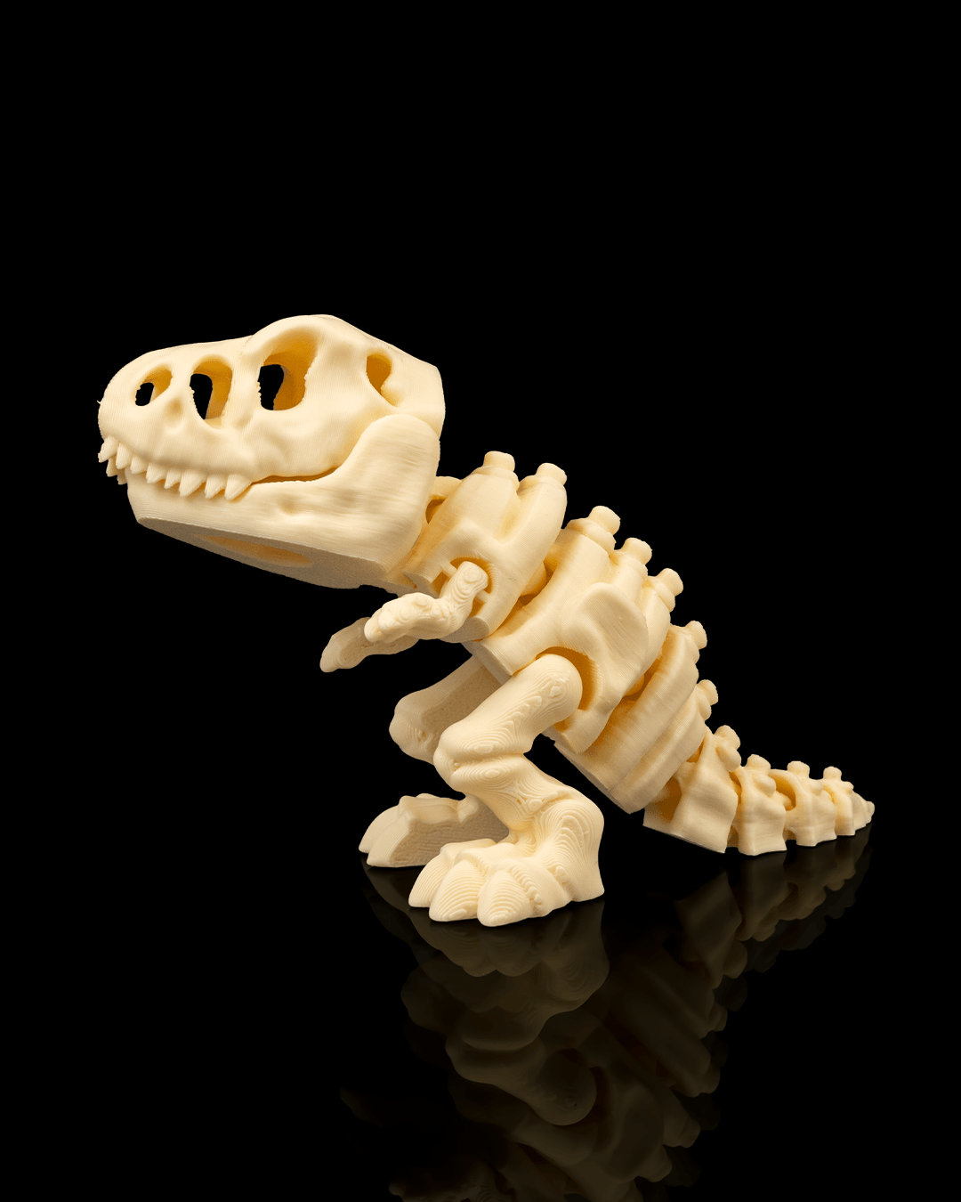 Articulated T-Rex Skeleton — Poseable 3D Printed Fidget Figure