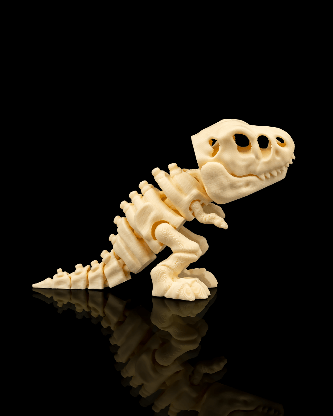 Articulated T-Rex Skeleton — Poseable 3D Printed Fidget Figure