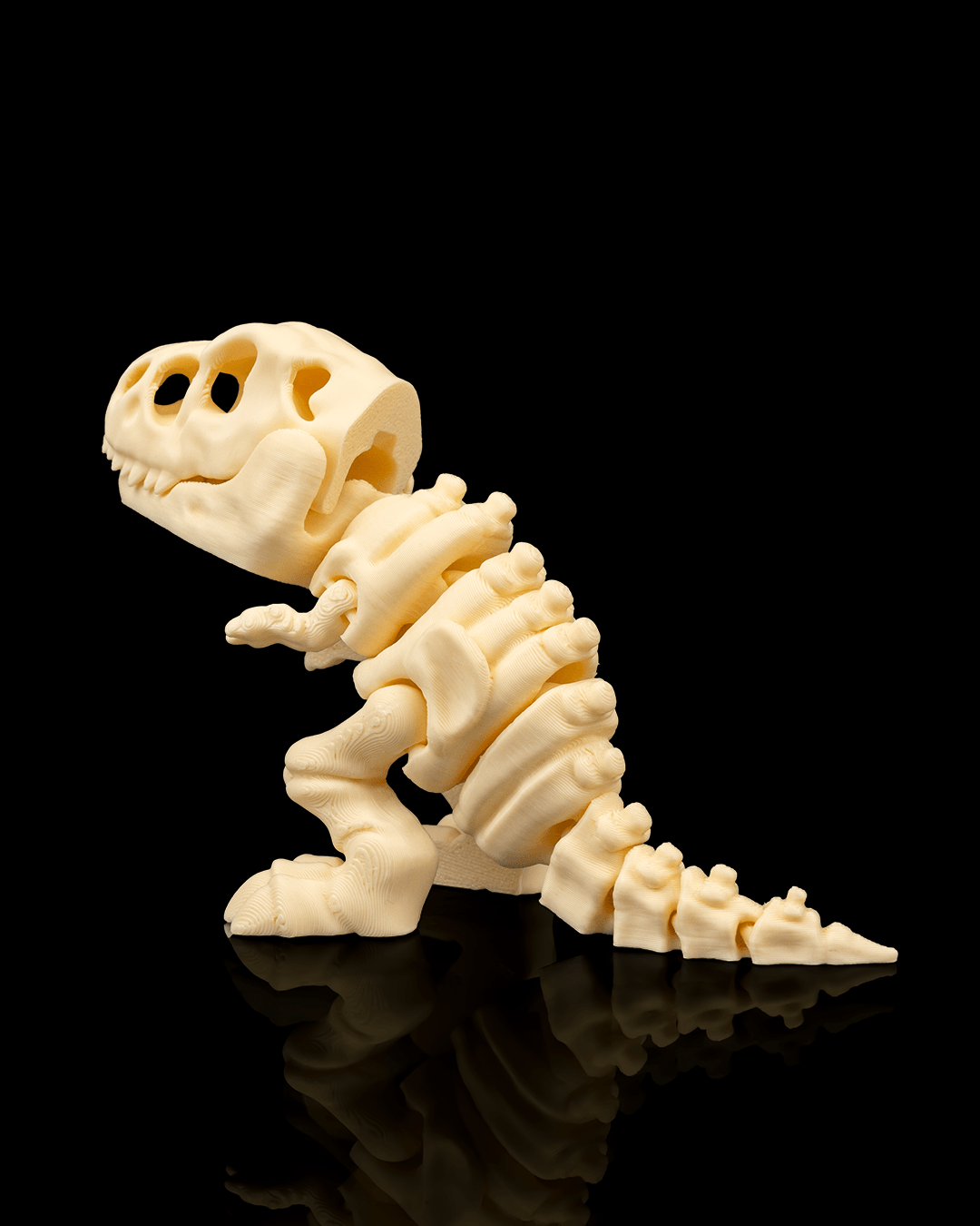Articulated T-Rex Skeleton — Poseable 3D Printed Fidget Figure