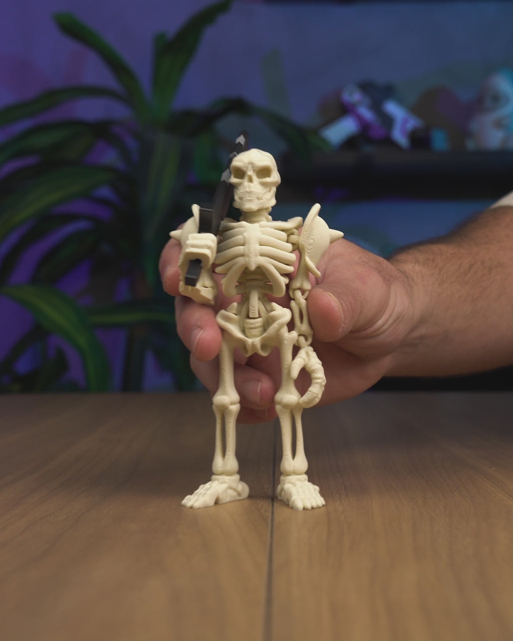 Articulated Skeleton Warrior Figure — Bonecrusher Poseable Miniature